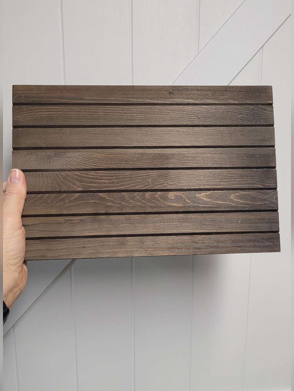 Hand Crafted Brown Wooden Jewelry Riser Display for Jewelry and Craft Fair